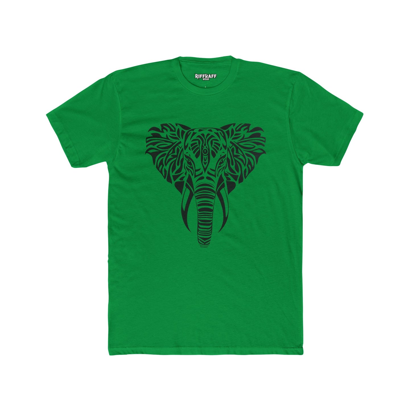 Trendy Elephant Design Unisex Cotton Crew Tee, Eco-Friendly Graphic Tee, -Riff Raff Wear