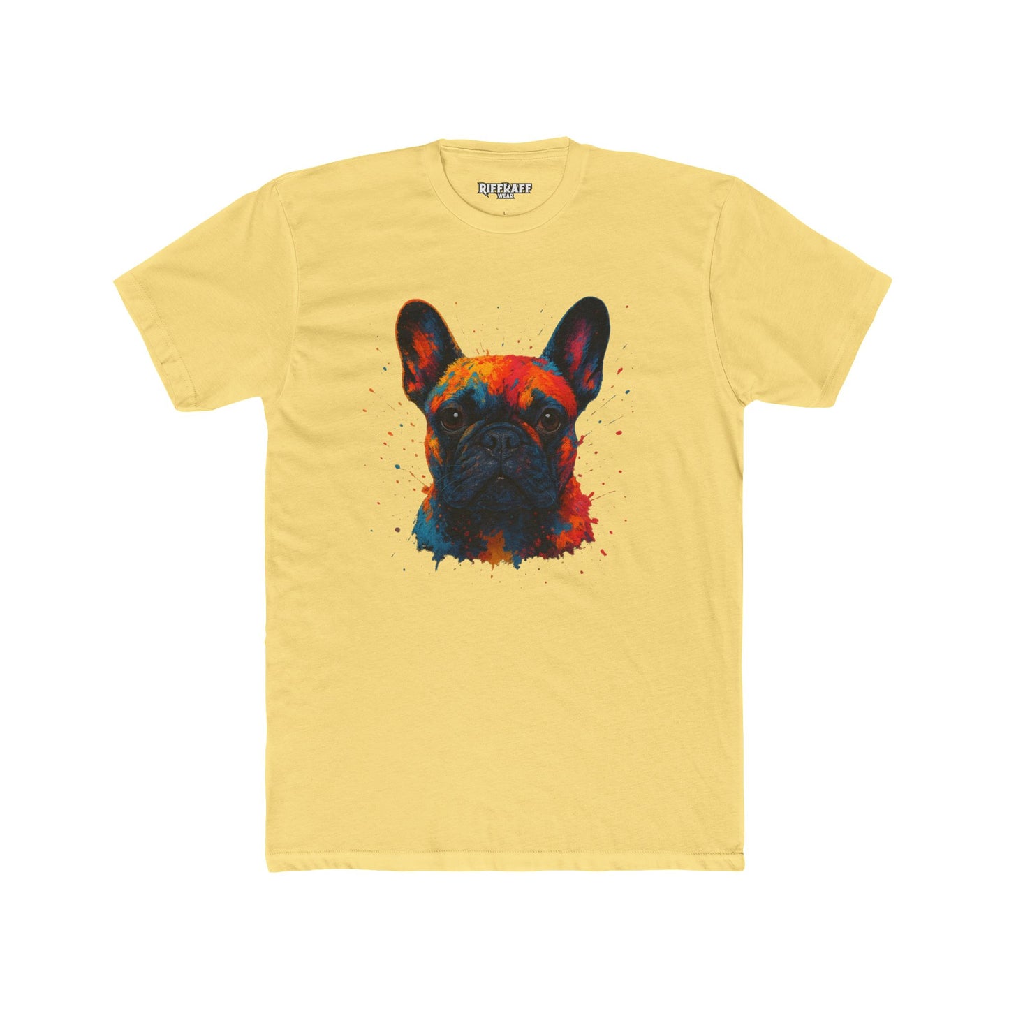 Colorful French Bulldog Unisex Cotton Crew Tee - Riff Raff Wear