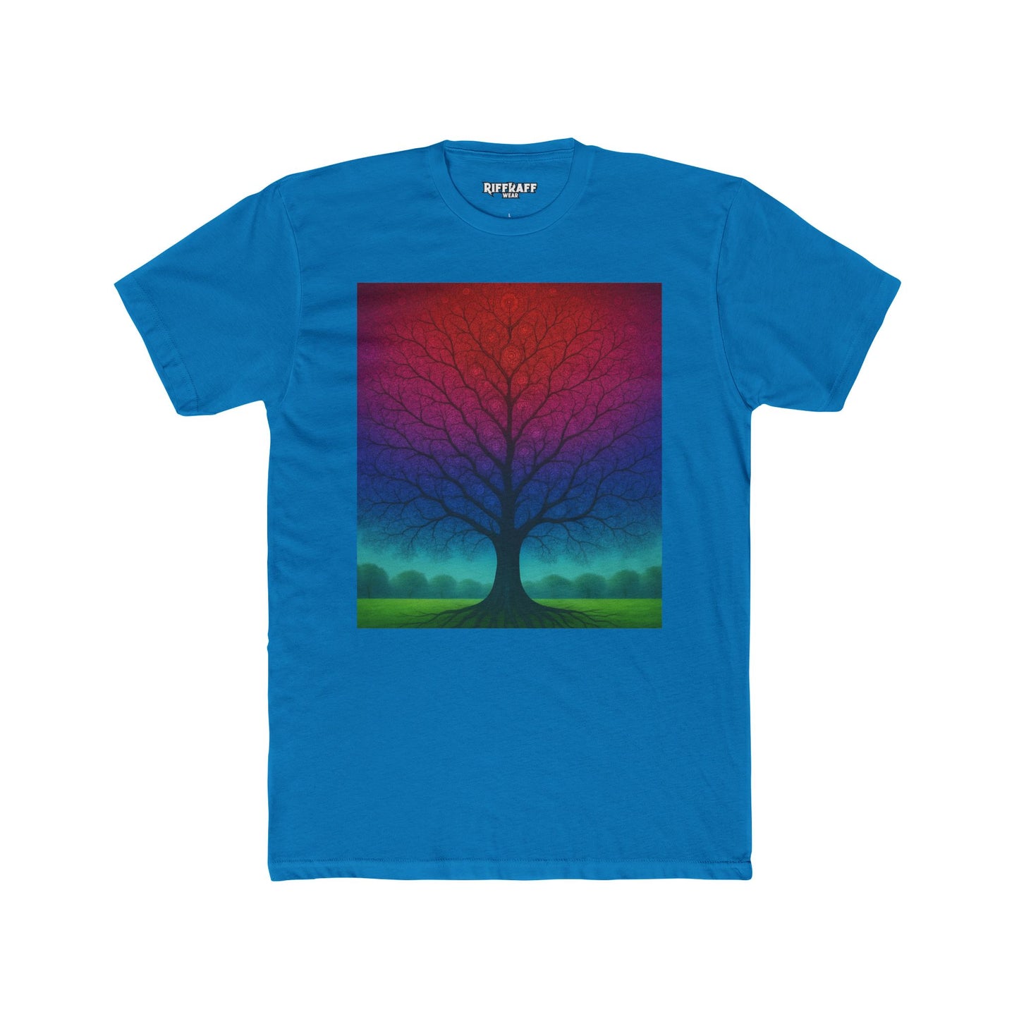 Colorful Tree Art Unisex Tee, Nature Lover Gift, Casual Wear, Bohemian Style - Riff Raff Wear
