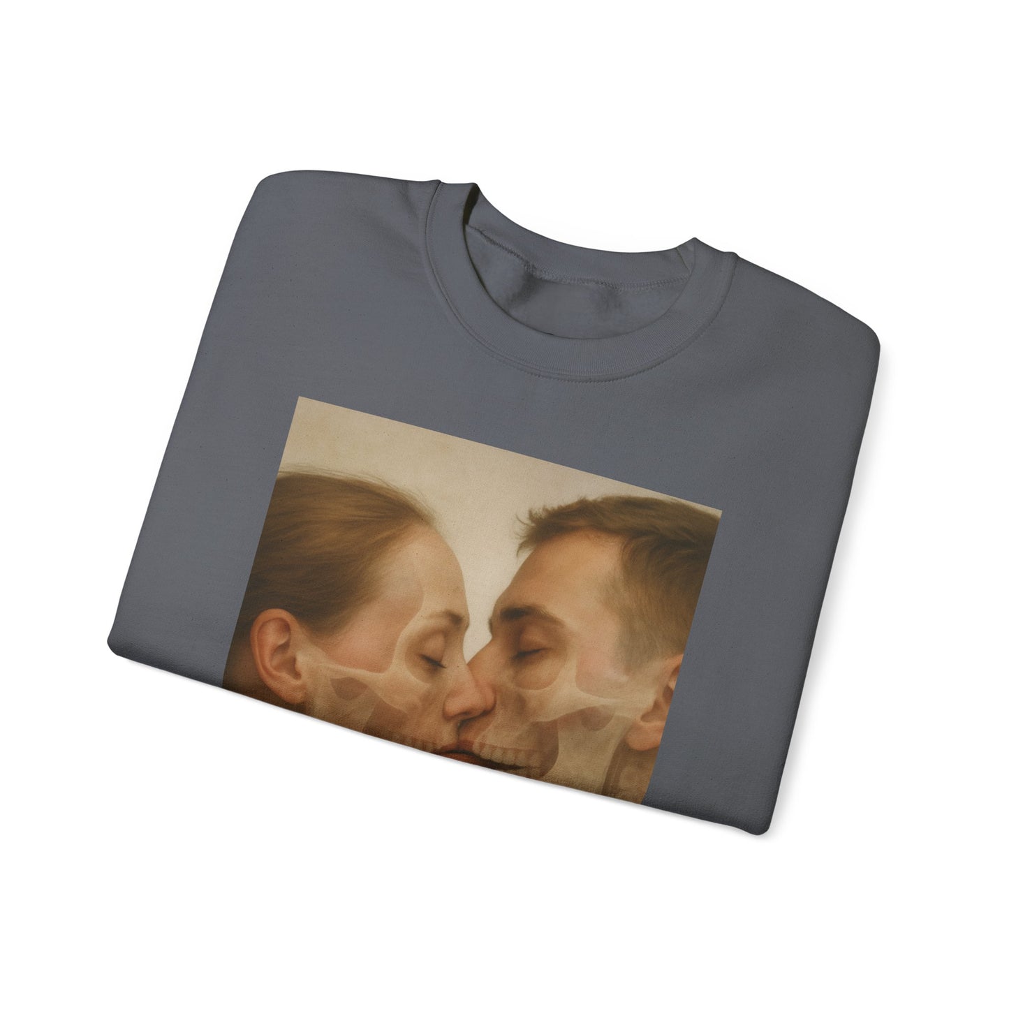 Romantic Skull Art Sweatshirt - Unisex Cozy Crewneck for Couples, Halloween, Gift Idea, Unique Sweatshirt, Trendy Layering - Riff Raff Wear