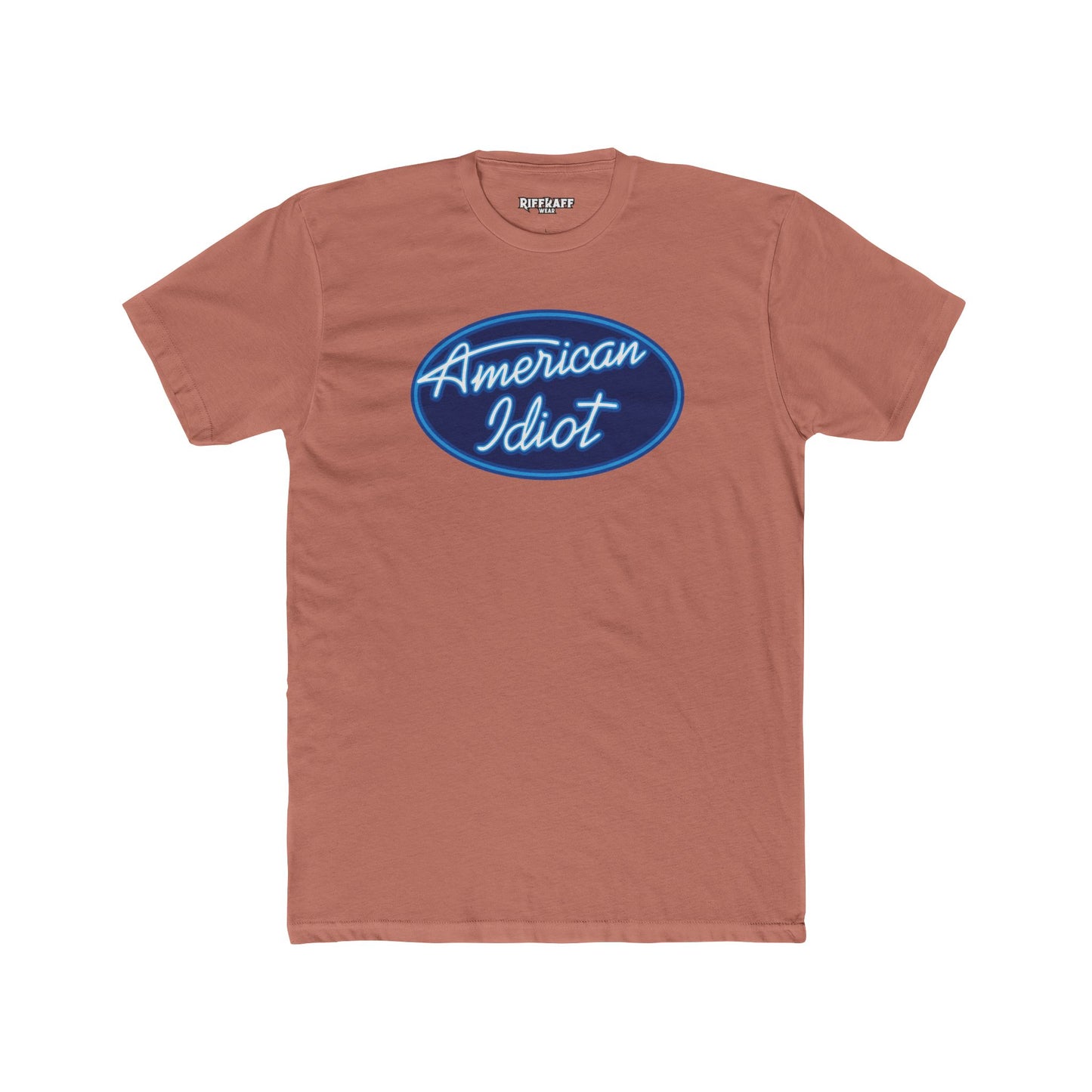Unisex Cotton Crew Tee - American Idiot Graphic T-Shirt - Logo Parody Series - Riff Raff Wear