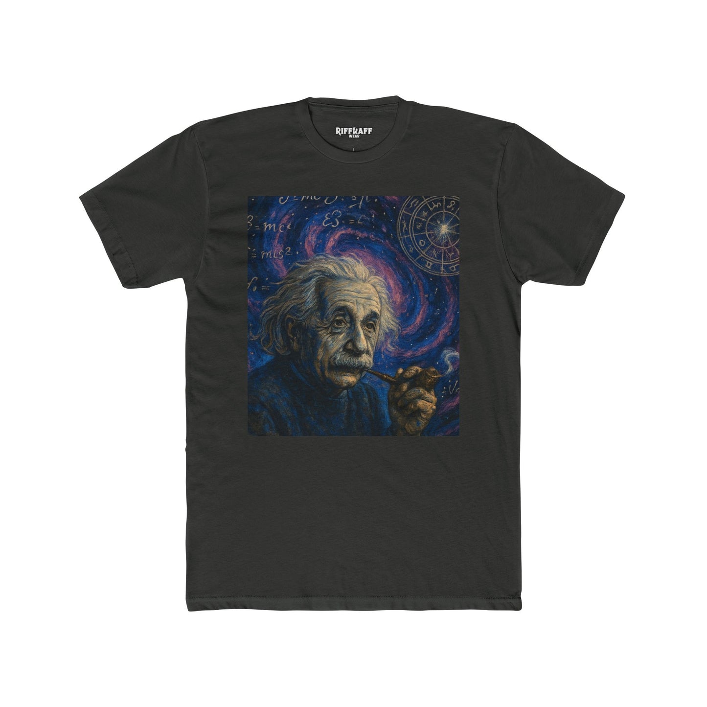Einstein Cosmic Crew Tee - Unisex Cotton T-Shirt for Science Lovers - Riff Raff Wear