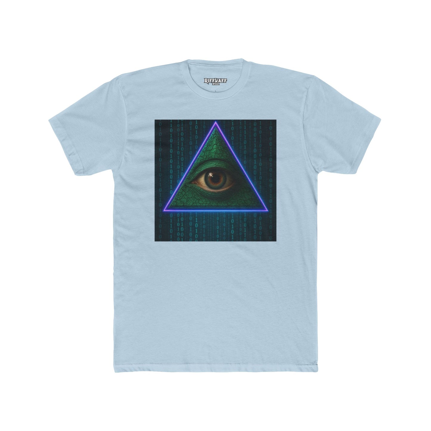 Mystical Eye Unisex Cotton Crew Tee - Retro Cyber Design - Riff Raff Wear