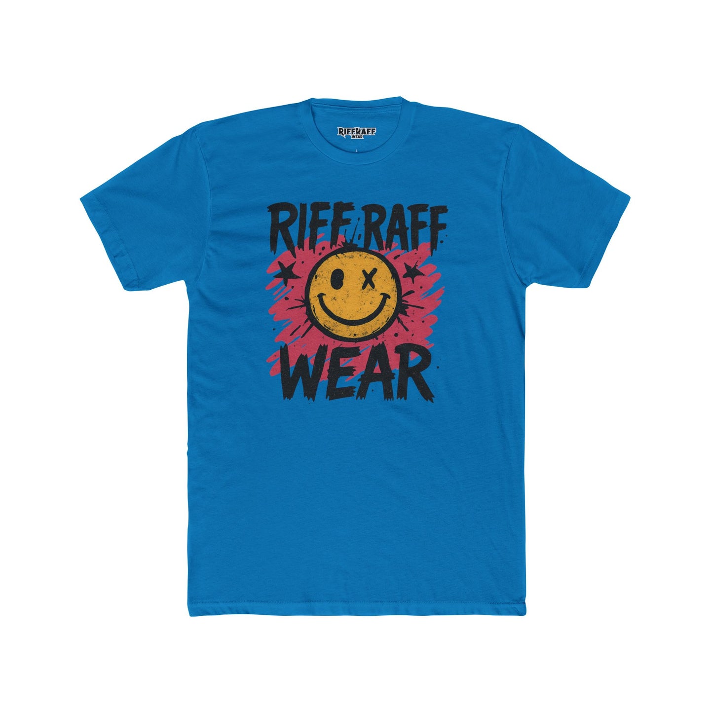 Smiley Graphic Unisex Cotton Crew Tee - Stylish Casual T-Shirt - Riff Raff Wear