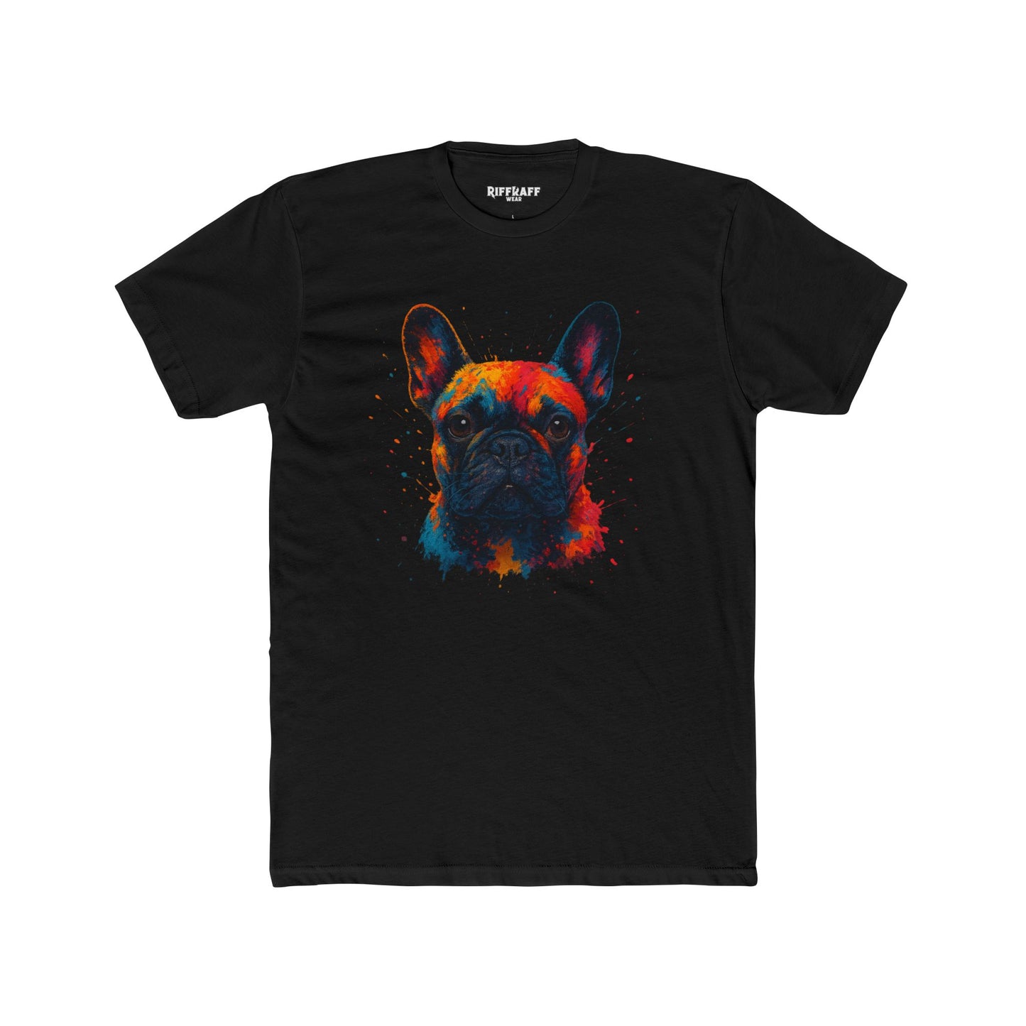 Colorful French Bulldog Unisex Cotton Crew Tee - Riff Raff Wear