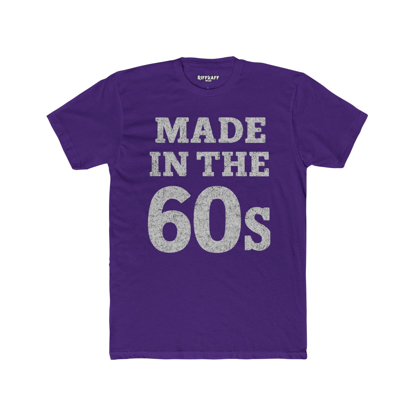 Vintage 60s Tee - Made in the 60s Cotton Crew T-Shirt for Nostalgic Wear - Riff Raff Wear