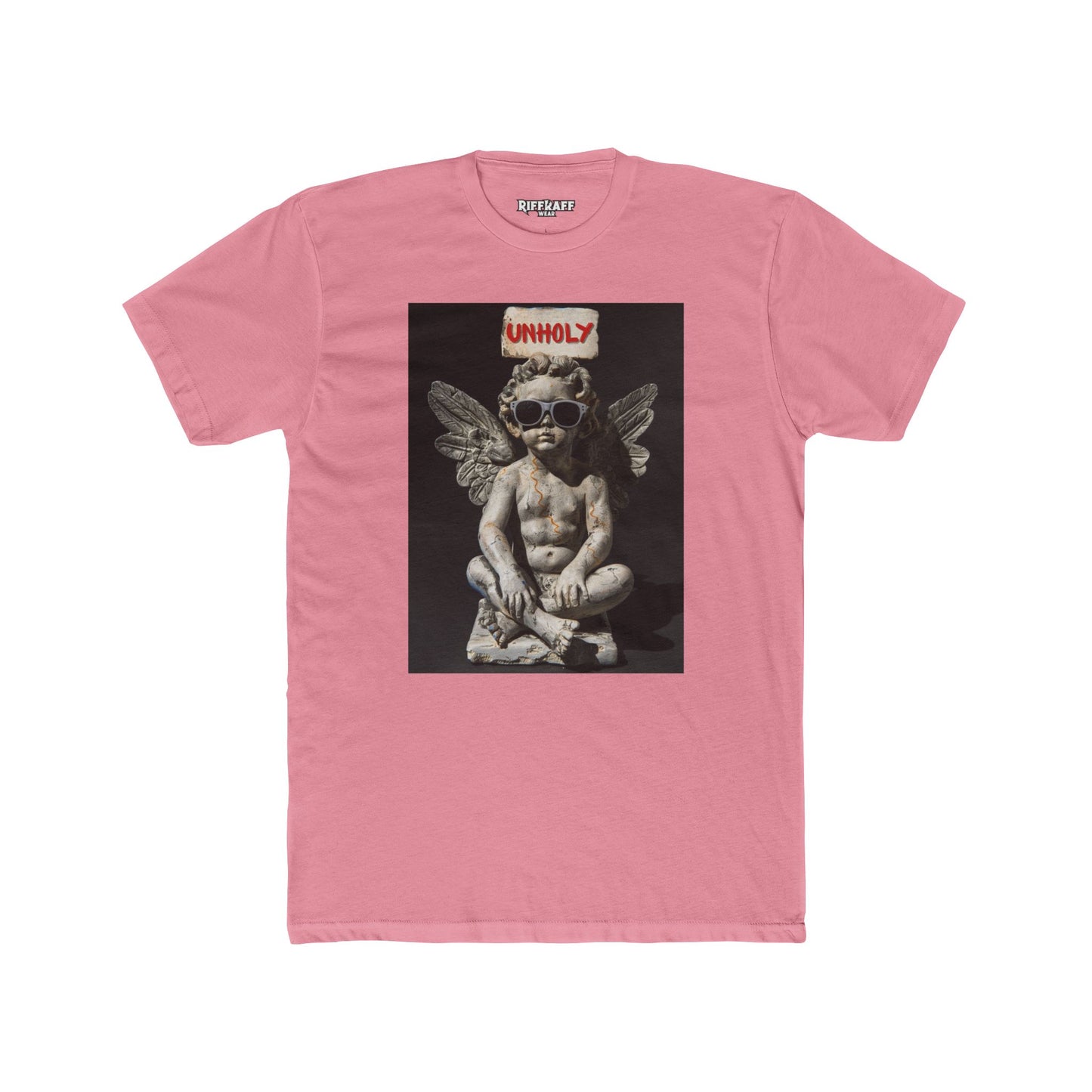 Unisex Cotton Crew Tee - Unholy Angel Graphic Tee for Bold Souls _Riff Raff Wear