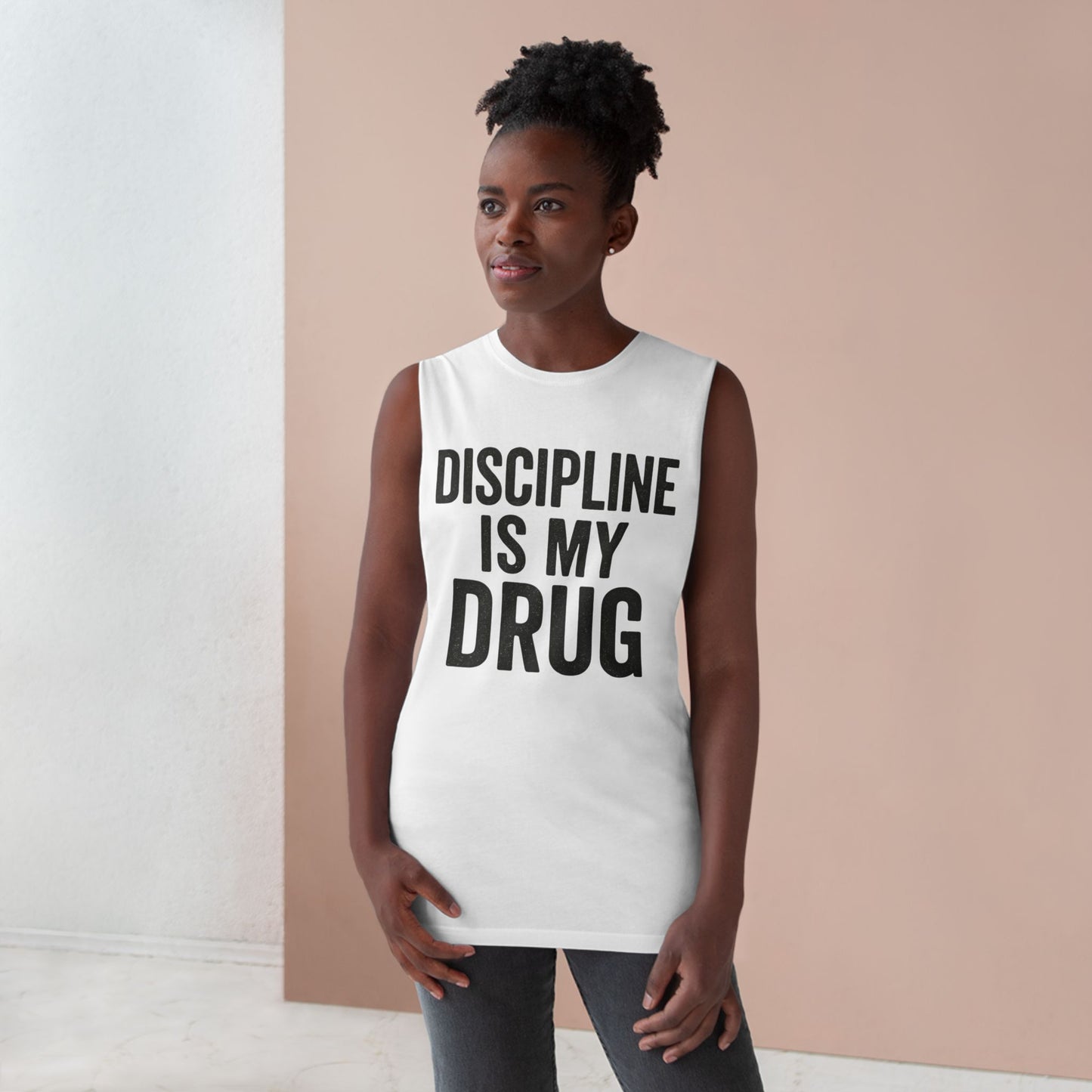 Discipline Is My Drug Unisex Tank Top - Motivational Fitness Apparel - Riff Raff Wear