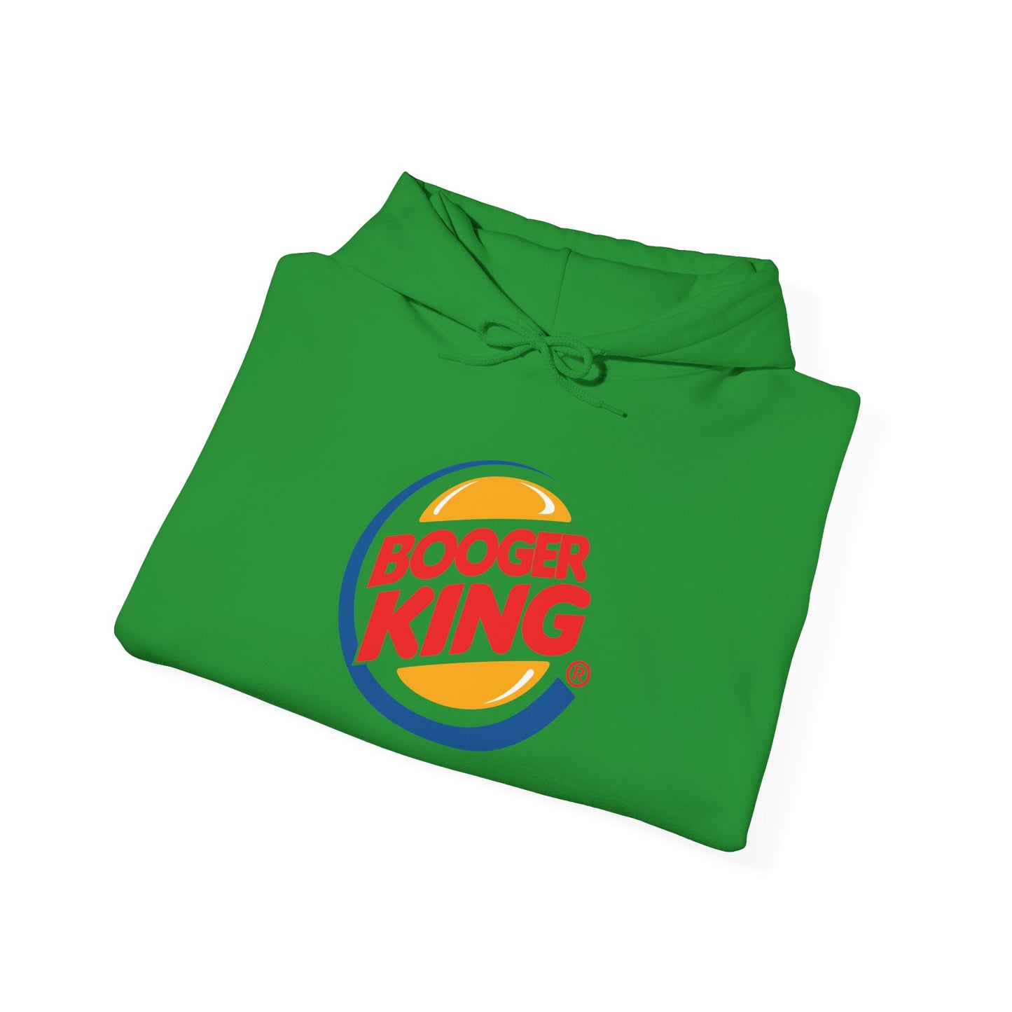 Parody Logo Series "Booger King" Graphic - Funny Unisex Heavy Blend™ Hooded Sweatshirt - Riff Raff Wear