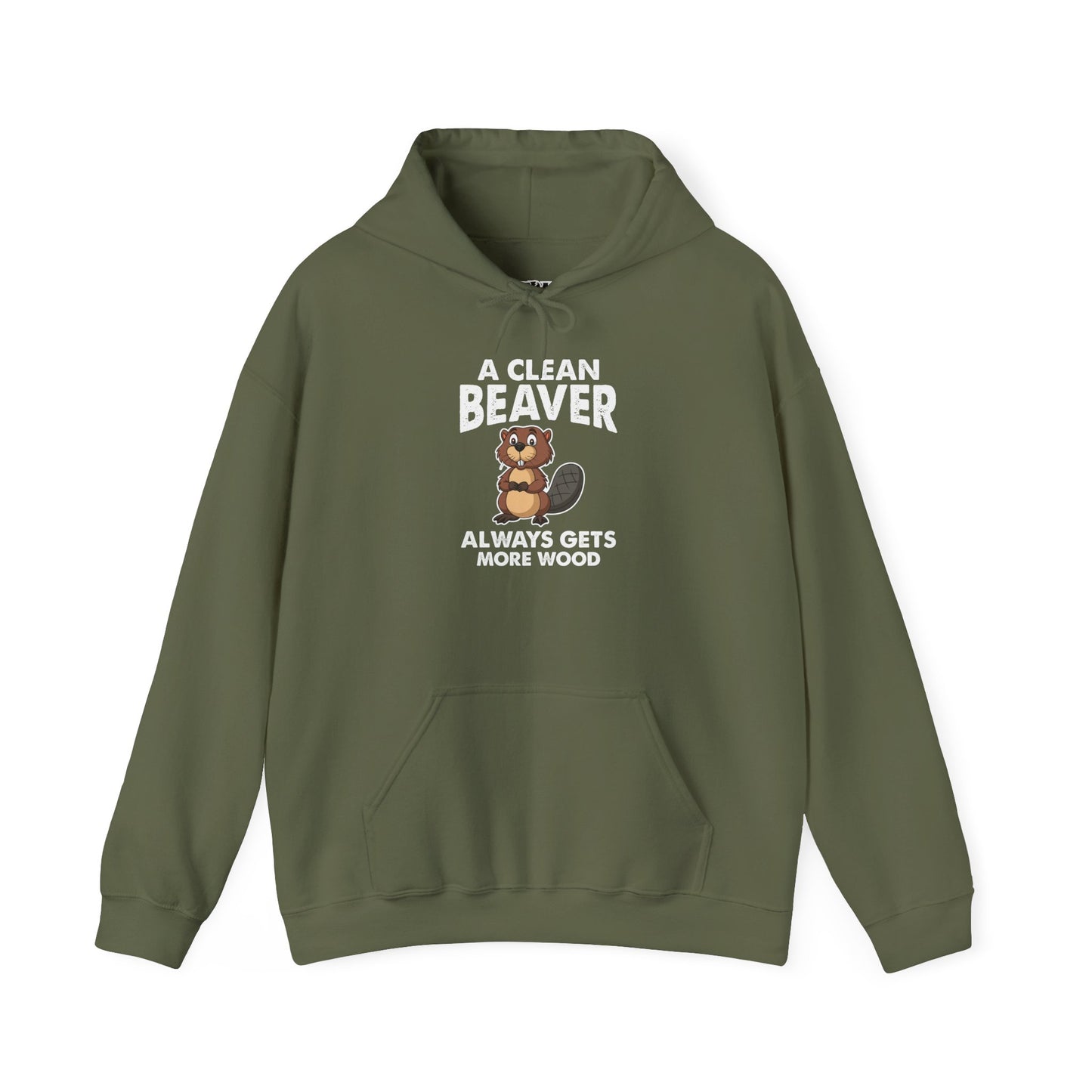 Funny Unisex Hoodie - "A Clean Beaver Always Gets More Wood" - Riff Raff Wear