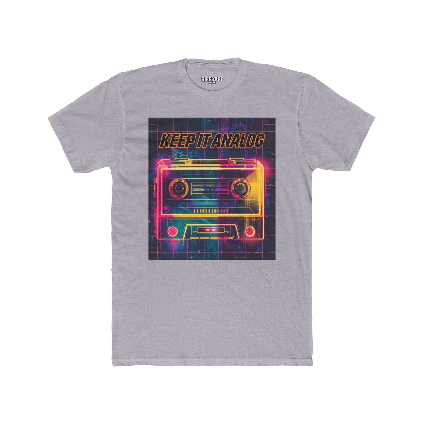 Retro 'Keep It Analog' Unisex Cotton Crew Tee - Vintage Vibe  - Riff Raff Wear