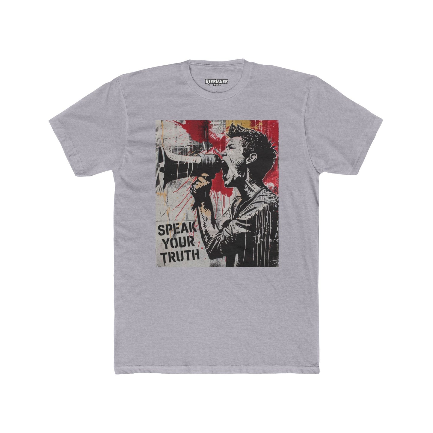 Unisex Cotton Crew Tee - "Speak Your Truth" Political Art - Riff Raff Wear