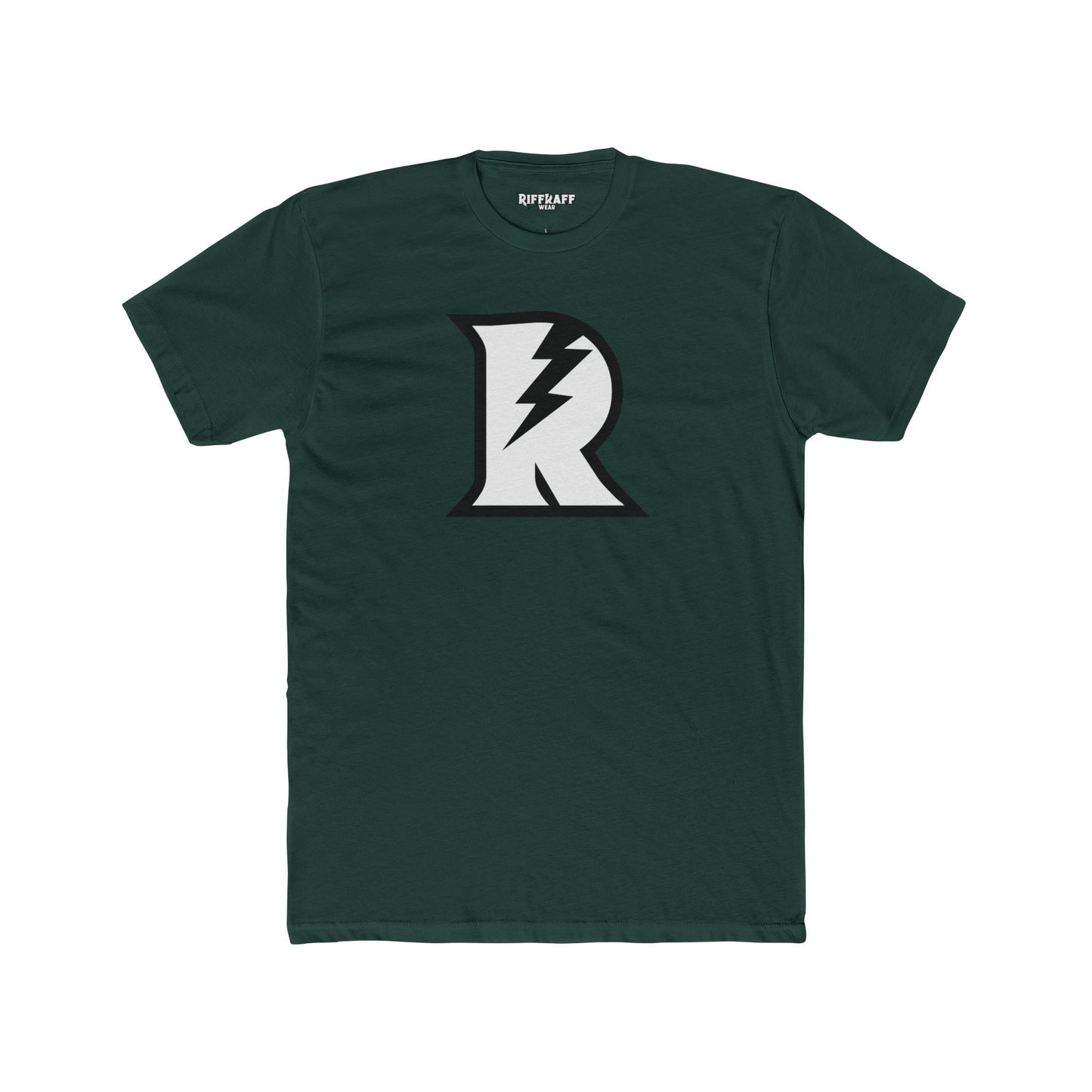 Unisex Cotton Crew Tee - Bold 'R' Lightning Logo - Casual Graphic T-Shirt - Riff Raff Wear
