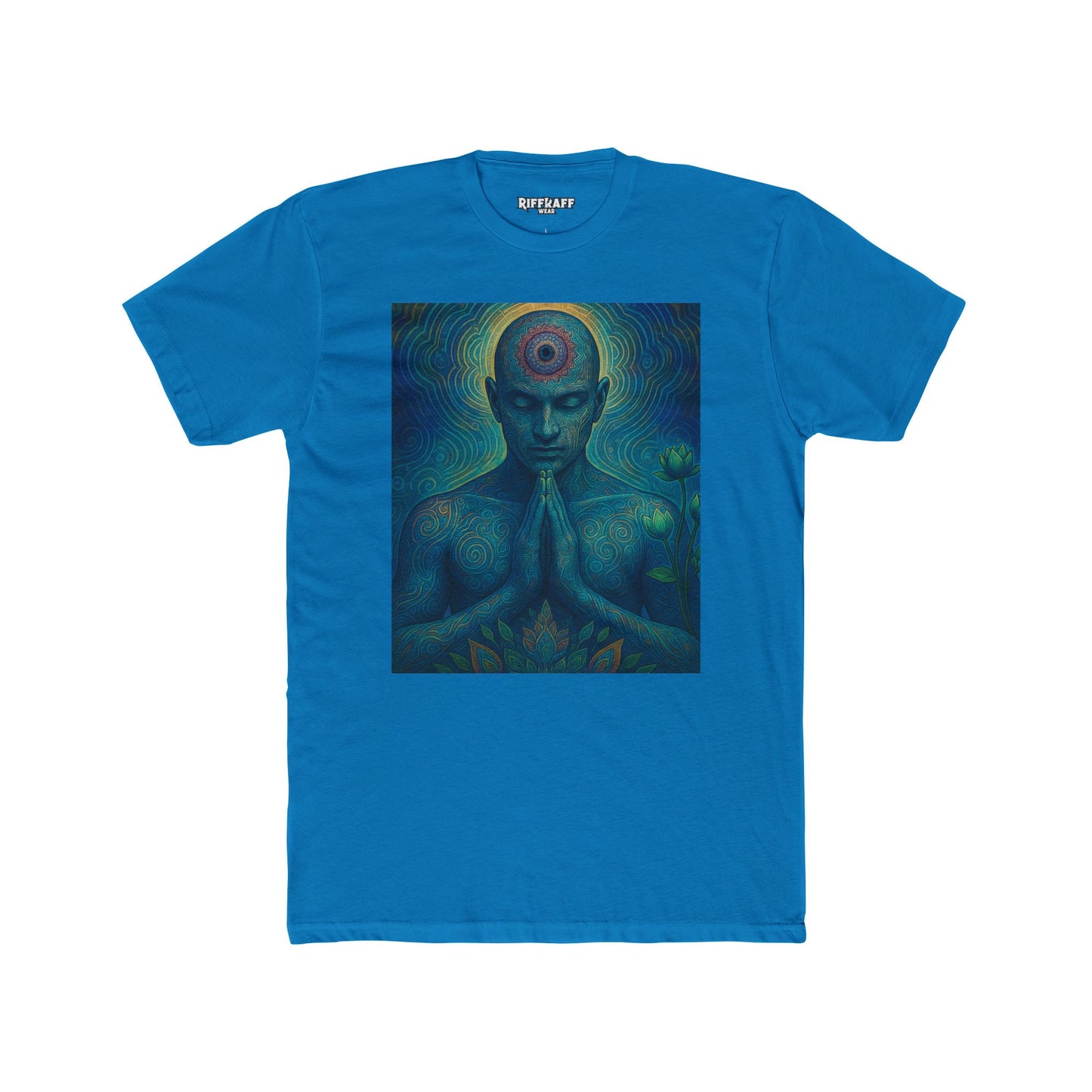 Meditative Unisex Cotton Crew Tee Zen Art Design - Riff Raff Wear