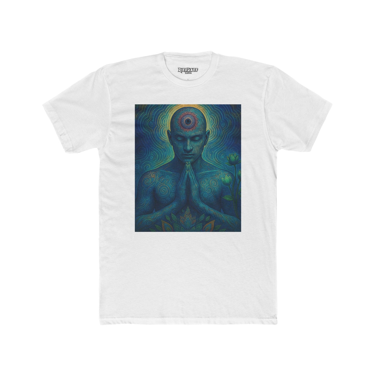 Meditative Unisex Cotton Crew Tee Zen Art Design - Riff Raff Wear