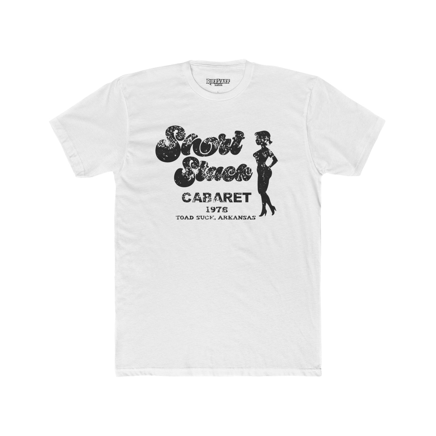 Funny Unisex Cotton Crew Tee - Short Stack in Toad Suck, AK - Riff Raff Underground