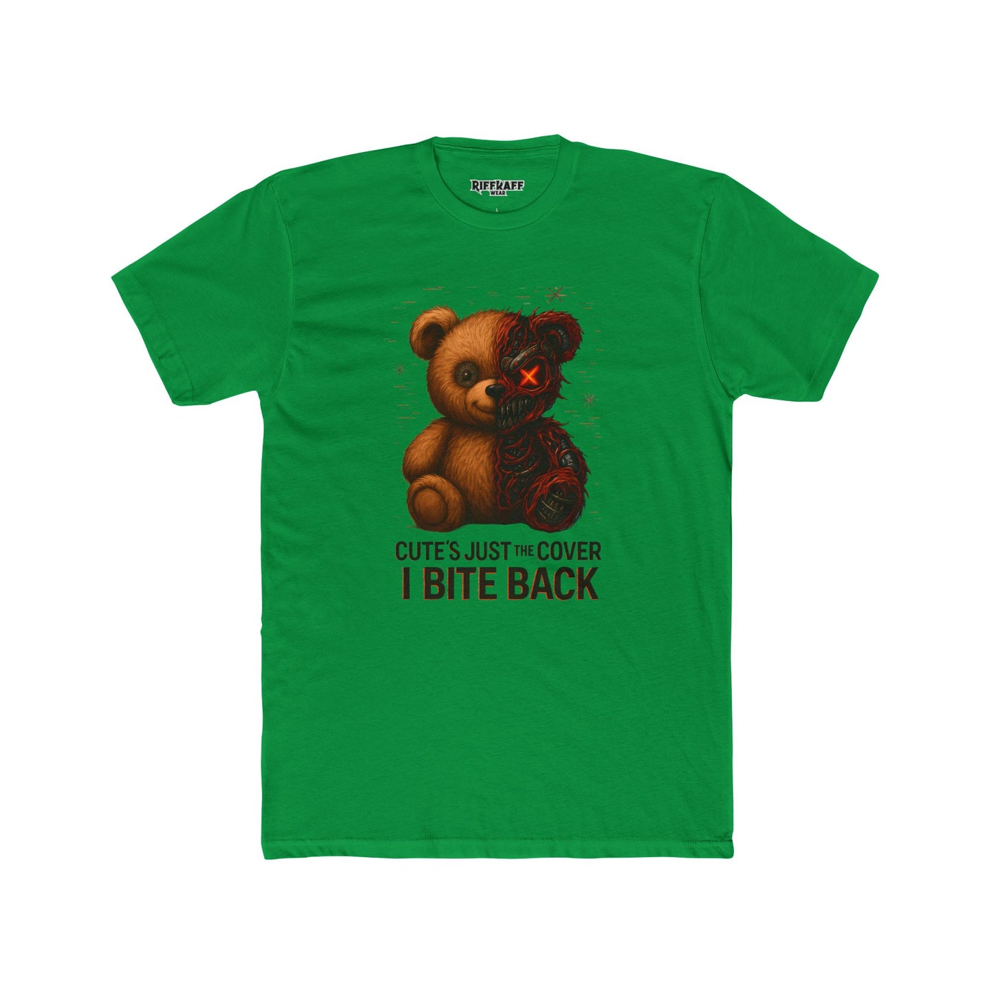 Funny Unisex Cotton Crew Tee - Cute But Dangerous "I Bite Back" Shirt - Riff Raff Wear