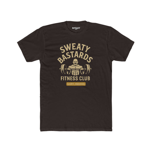 Sweaty Bastards Fitness Club Unisex Cotton Crew Tee - Fun Gym Shirt - Riff Raff Underground