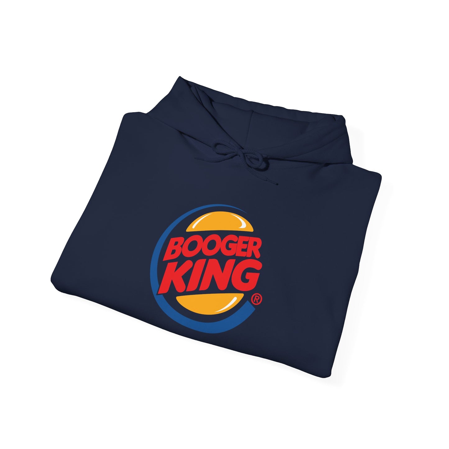 Parody Logo Series "Booger King" Graphic - Funny Unisex Heavy Blend™ Hooded Sweatshirt - Riff Raff Wear