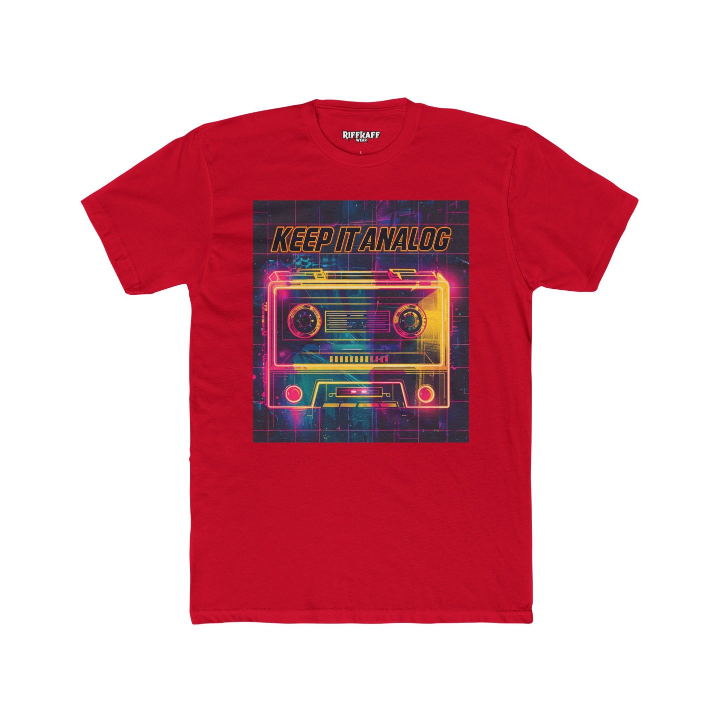 Retro 'Keep It Analog' Unisex Cotton Crew Tee - Vintage Vibe - Riff Raff Wear