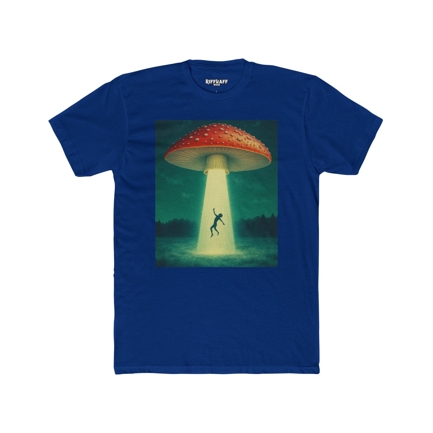 Mystical UFO Unisex Cotton Crew Tee, Alien Shirt - Riff Raff Wear