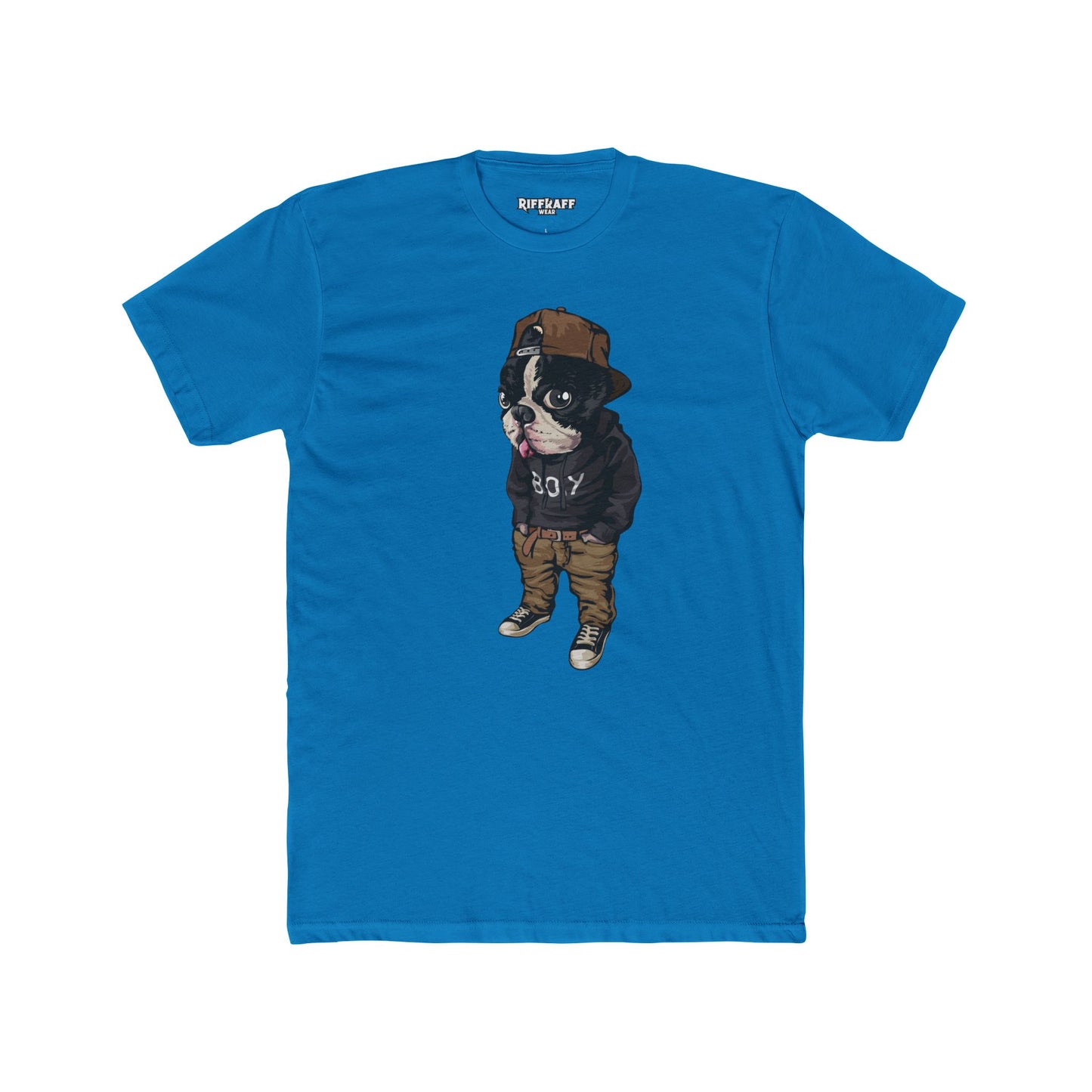 PetNique - Cool Dog Graphic Unisex Cotton Crew Tee - Casual Pet Lover Shirt - Riff Raff Wear