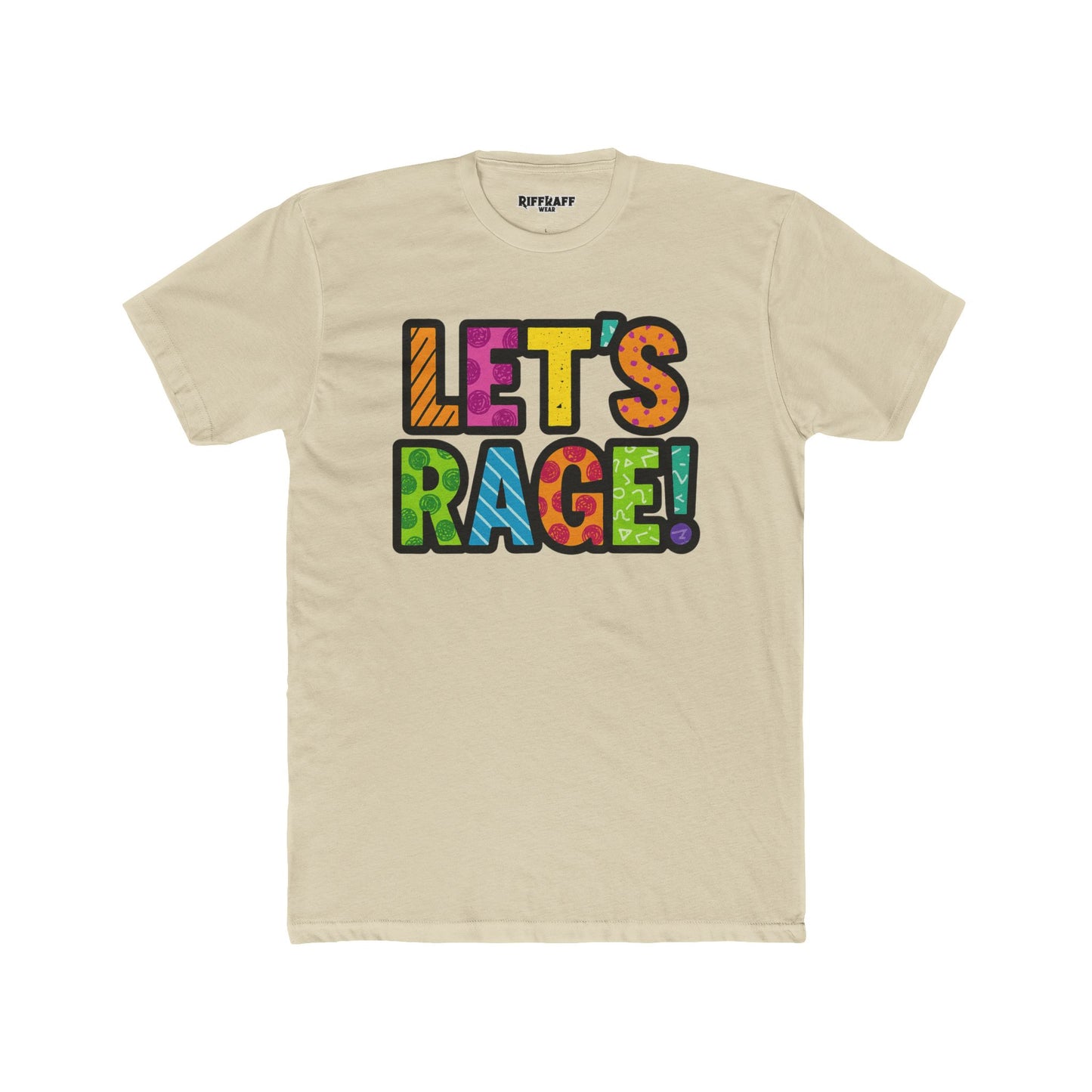 Let’s Rage! Unisex Cotton Crew Tee - Vibrant Graphic Tee for Party Vibes - Riff Raff Wear