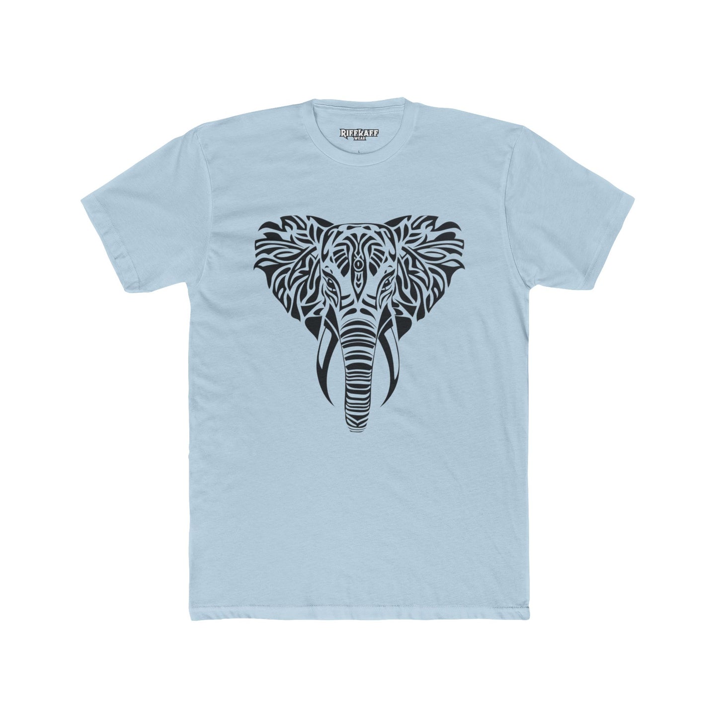 Trendy Elephant Design Unisex Cotton Crew Tee, Eco-Friendly Graphic Tee, -Riff Raff Wear