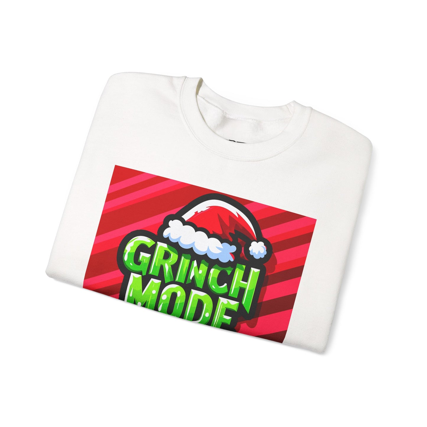 Grinch Mode Crewneck Sweatshirt, Christmas Attire, Holiday Sweatshirt, Festive Gift, Cozy Winter Wear, Funny Christmas Sweater - Riff Raff Wear
