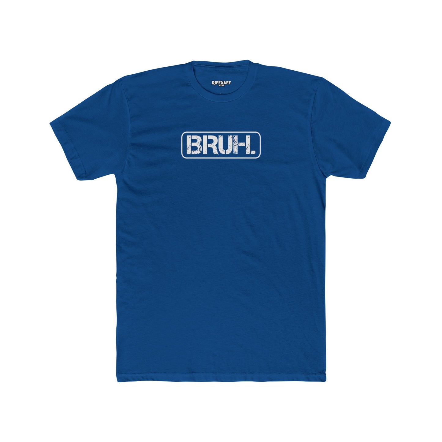Unisex Cotton Crew Tee - Minimalist 'BRUH' Graphic T-Shirt for Casual Style - Riff Raff Wear