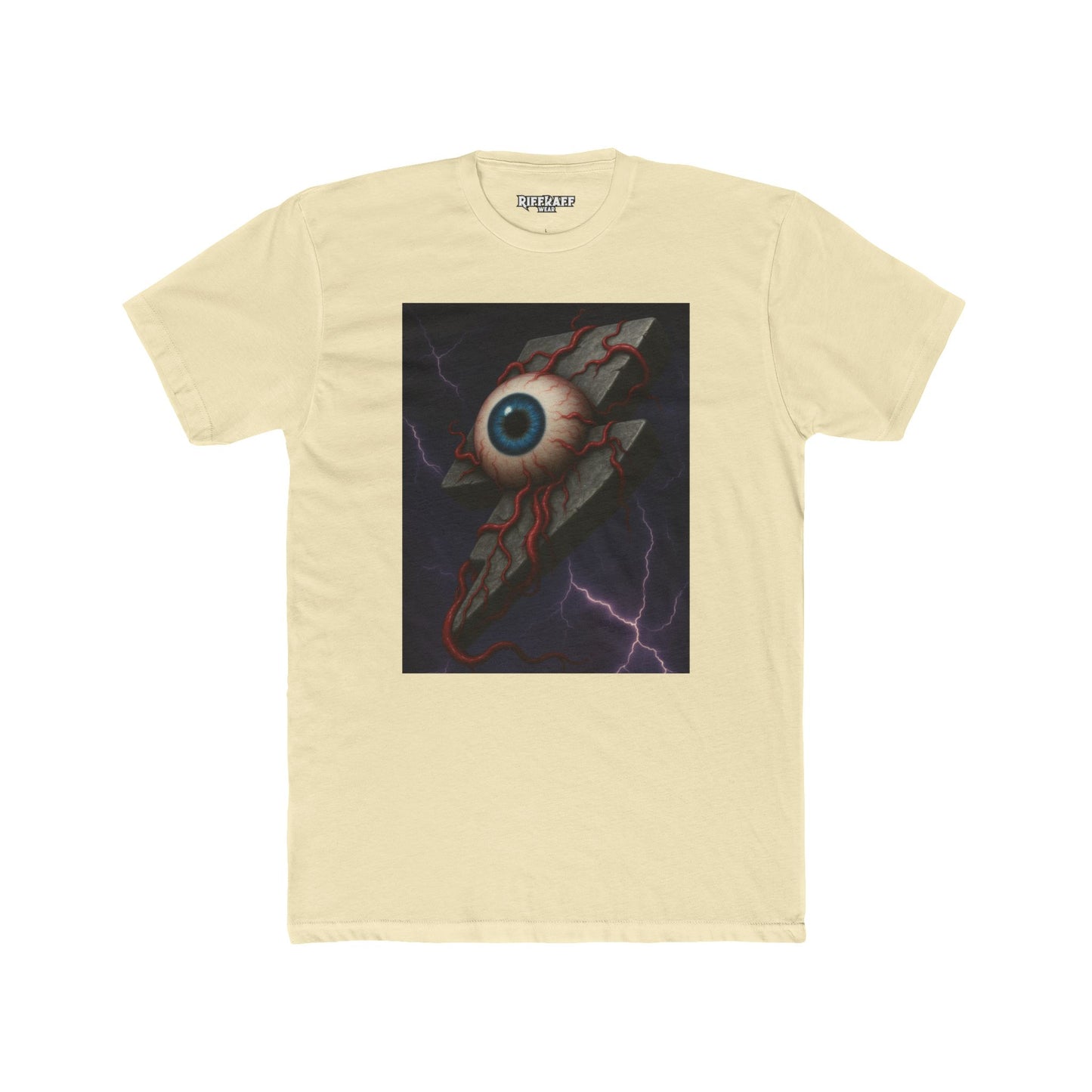 Unisex Cotton Crew Tee - Eye of Lightning Graphic Tee for Bold Style - Riff Raff Wear