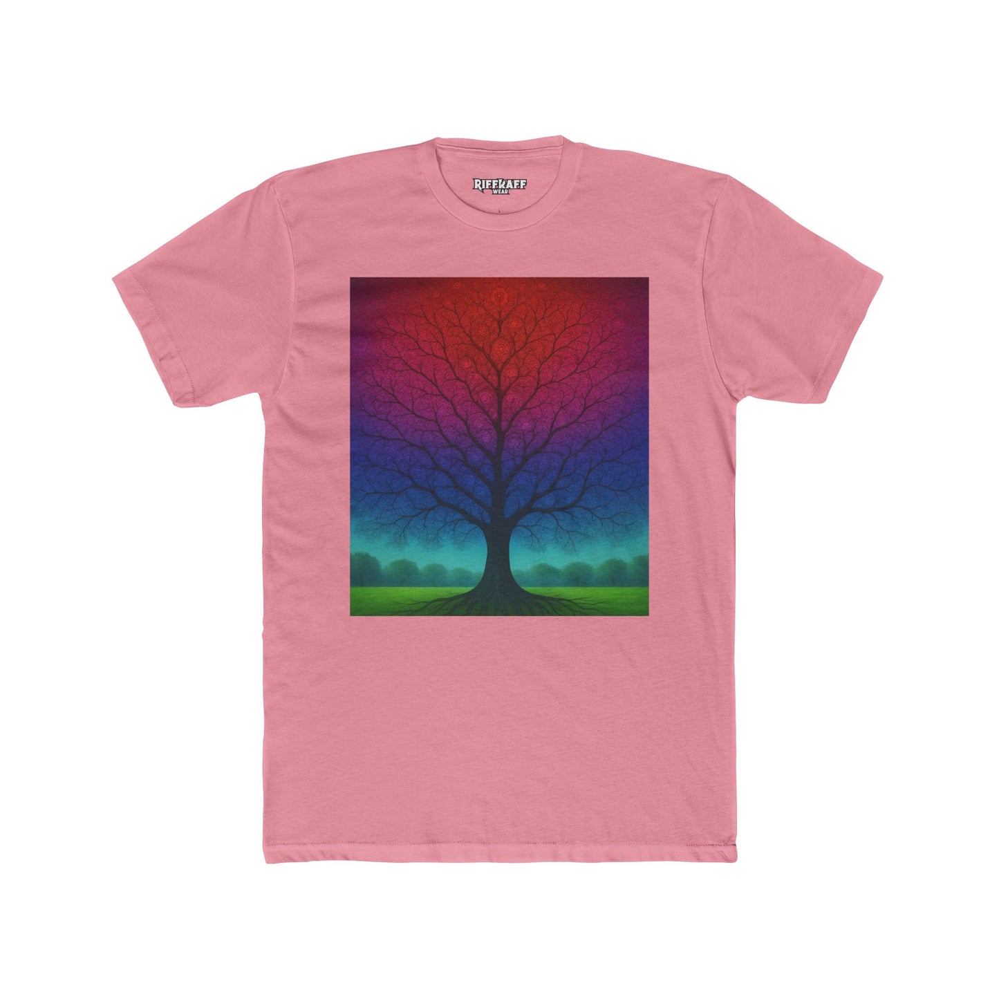 Colorful Tree Art Unisex Tee, Nature Lover Gift, Casual Wear, Bohemian Style - Riff Raff Wear