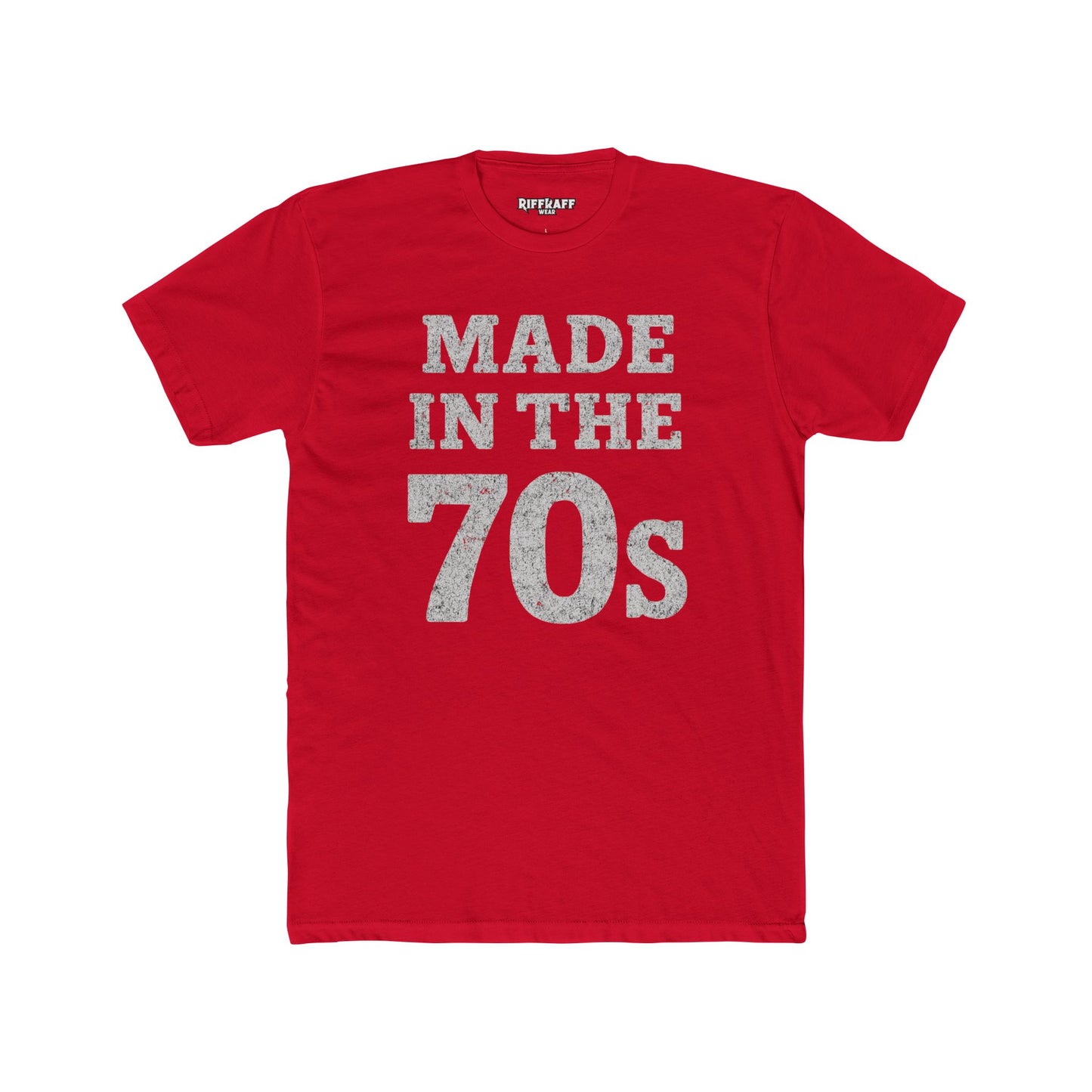 Vintage 70s Unisex Cotton Crew Tee - Retro Made in the 70s T-Shirt - Riff Raff Wear