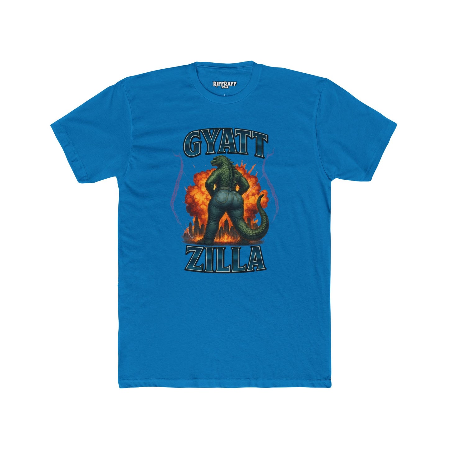 Unisex Cotton Crew Tee with Gyatt Zilla Design, Fun Graphic Tee, Casual Wear - Riff Raff Wear