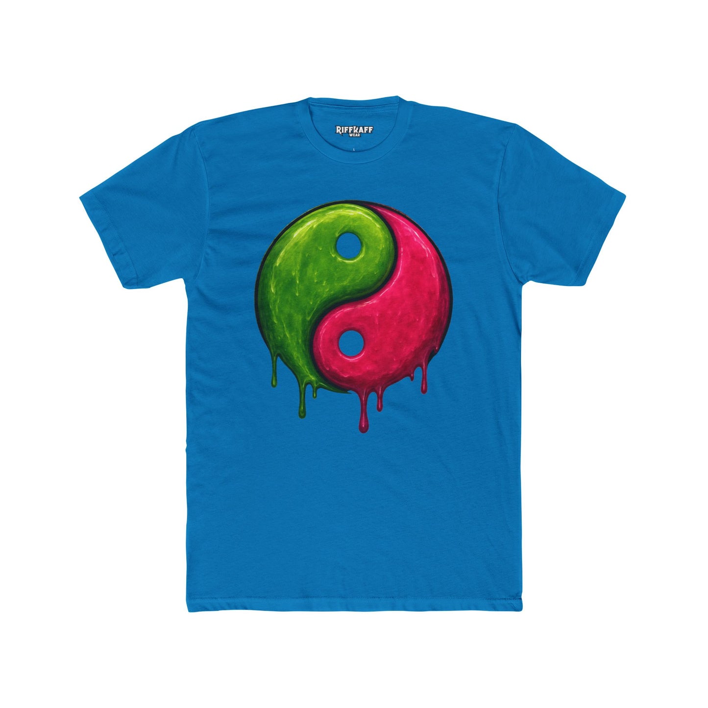 Yin Yang Drip Unisex Cotton Crew Tee - Stylish & Fun Graphic Tee for Everyday Wear - Riff Raff Wear