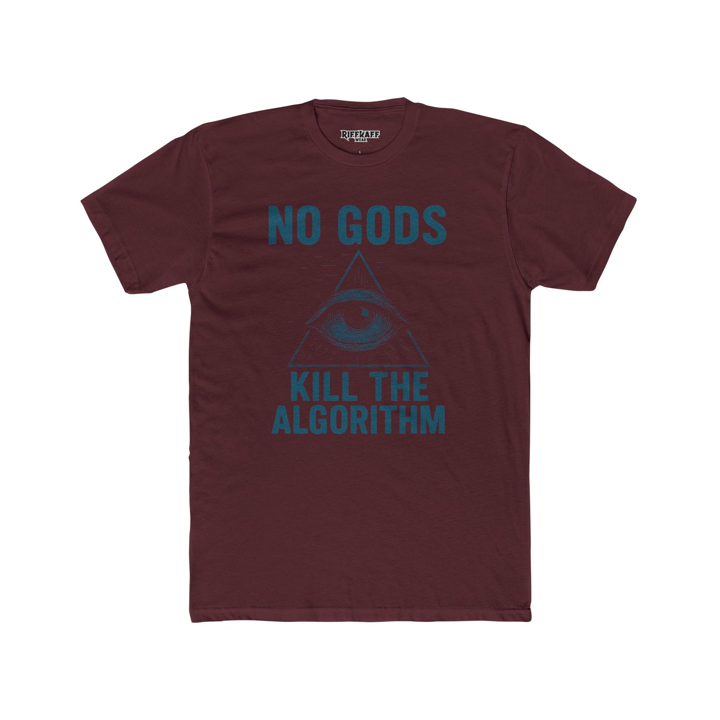 Unisex Cotton Crew Tee - "No Gods, Kill the Algorithm" Graphic T-Shirt - Riff Raff Wear