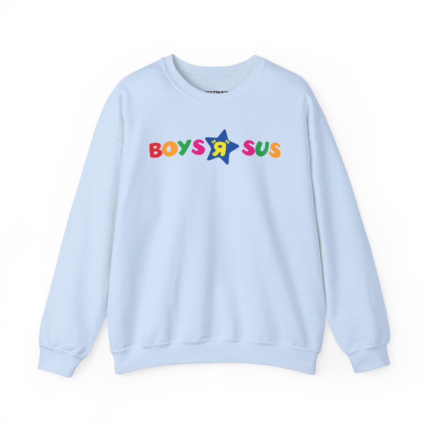 Parody Logo Series - Boys R Sus Unisex Heavy Blend Crewneck Sweatshirt - Fun and Comfortable - Riff Raff Wear