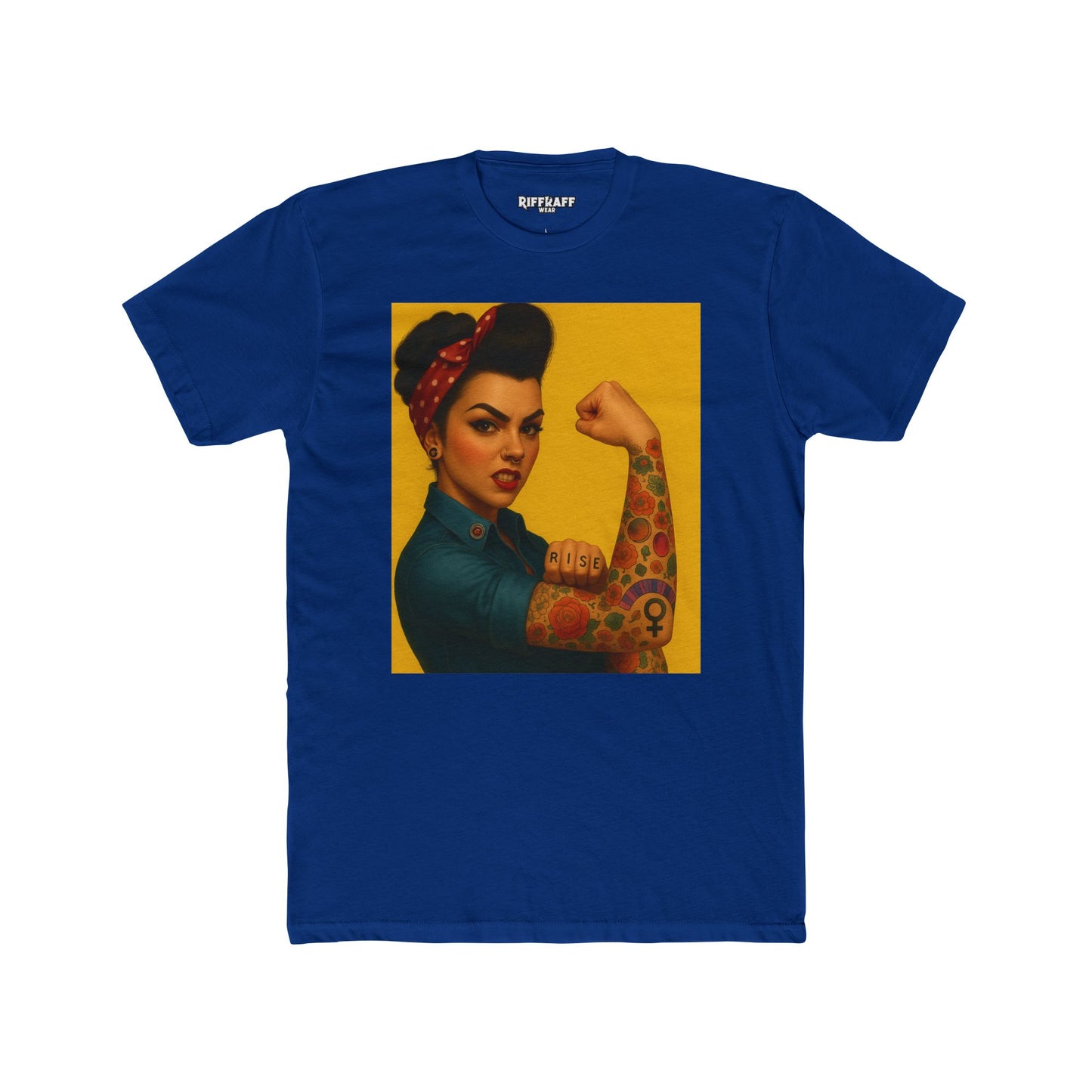 Empowered Woman Unisex Cotton Crew Tee - Vibrant Graphic Tee for Feminist Statement - Riff Raff Wear