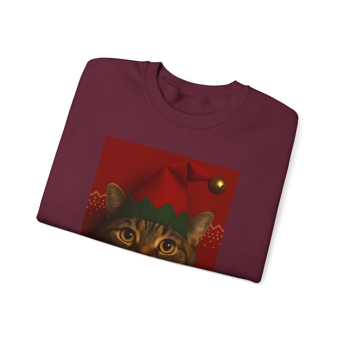 Cute Cat Christmas Sweatshirt, Holiday Sweater, Unisex Crewneck, Gift for Cat Lovers, Festive Apparel, Cozy Winter Wear - Riff Raff Wear