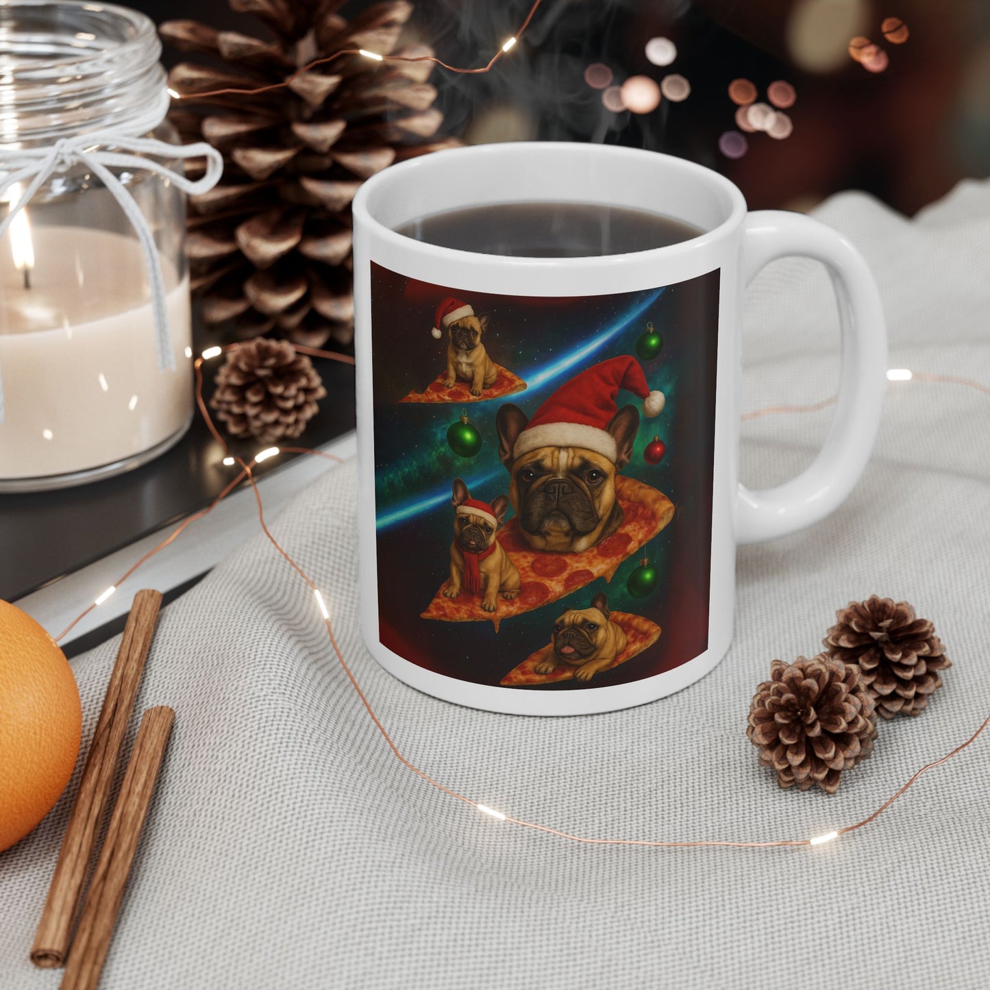 Festive Holiday Ceramic Mug with Christmas Tree Design, Cozy Drinkware Gift for Coffee Lovers, Winter Wonderland Decor, 11oz 15oz - Riff Raff Wear