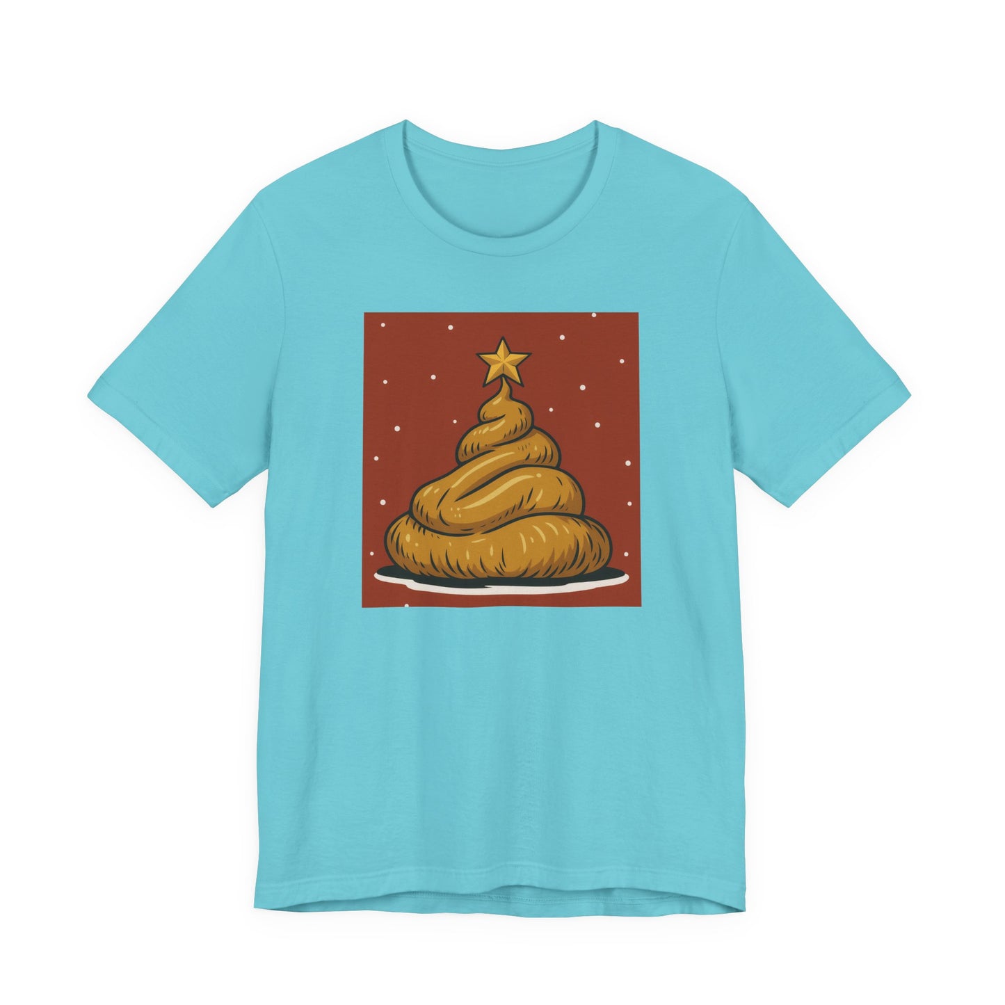 Funny Christmas Poop Tee, Unisex Short Sleeve T-Shirt, Holiday Humor Shirt, Christmas Gift, Graphic Tee, Quirky Xmas Apparel - Riff Raff Wear