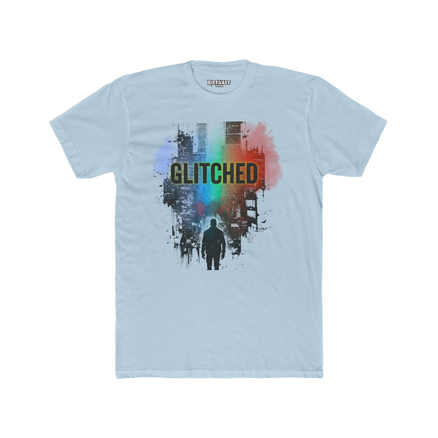 Glitched Unisex Cotton Crew Tee - Urban Streetwear Style - Riff Raff Wear