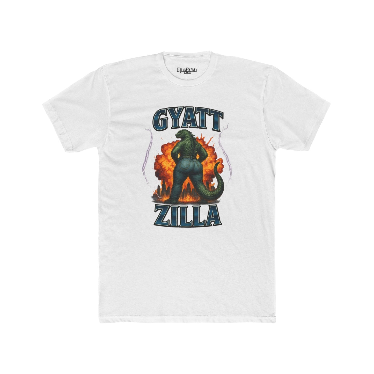 Unisex Cotton Crew Tee with Gyatt Zilla Design, Fun Graphic Tee, Casual Wear - Riff Raff Wear