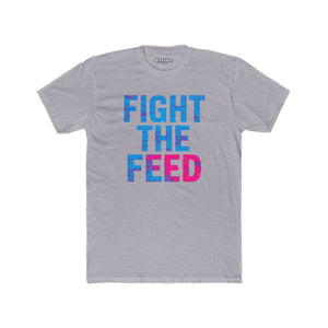 Unisex Cotton Crew Tee - Fight the Feed Graphic T-Shirt - Riff Raff Wear