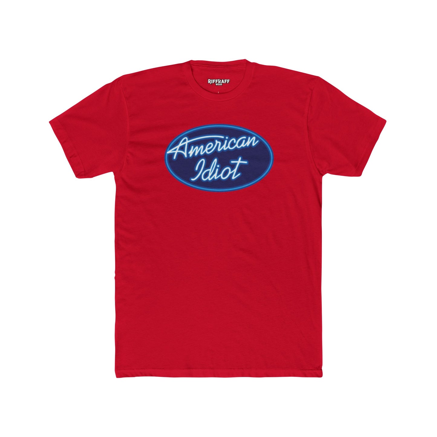 Unisex Cotton Crew Tee - American Idiot Graphic T-Shirt - Logo Parody Series - Riff Raff Wear