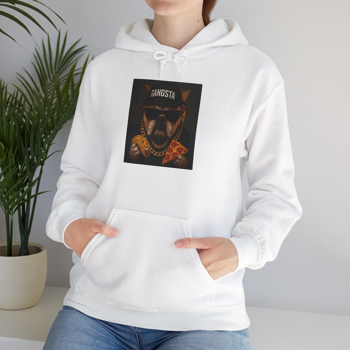Gangsta Dog Hoodie - Unisex Heavy Blend™ Sweatshirt - Riff Raff Wear