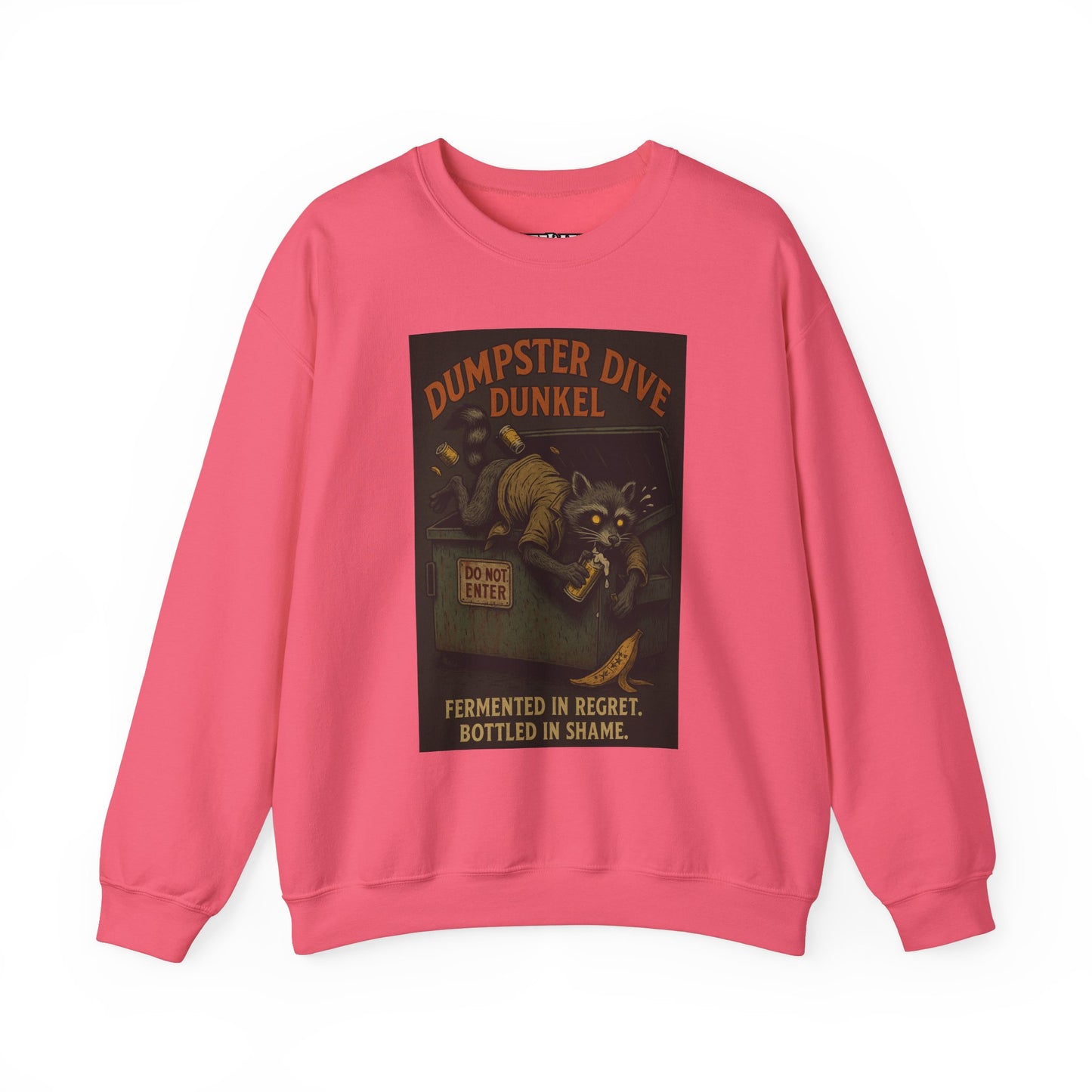 Dumpster Dive Funny Sweatshirt - Unisex Crewneck for Animal Lovers - Riff Raff Wear Underground