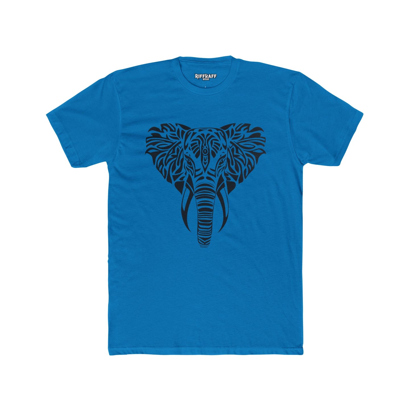 Trendy Elephant Design Unisex Cotton Crew Tee, Eco-Friendly Graphic Tee, -Riff Raff Wear