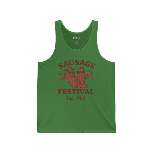 Sausage Festival Unisex Jersey Tank - Perfect for Food Lovers & Party Enthusiasts - Riff Raff Wear