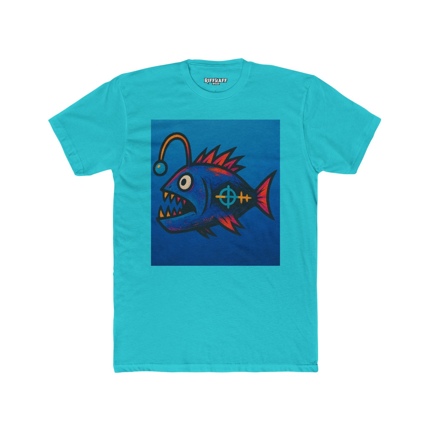 Colorful Graphic Fish Unisex Cotton Crew Tee - Fun and Quirky Art - Riff Raff Wear
